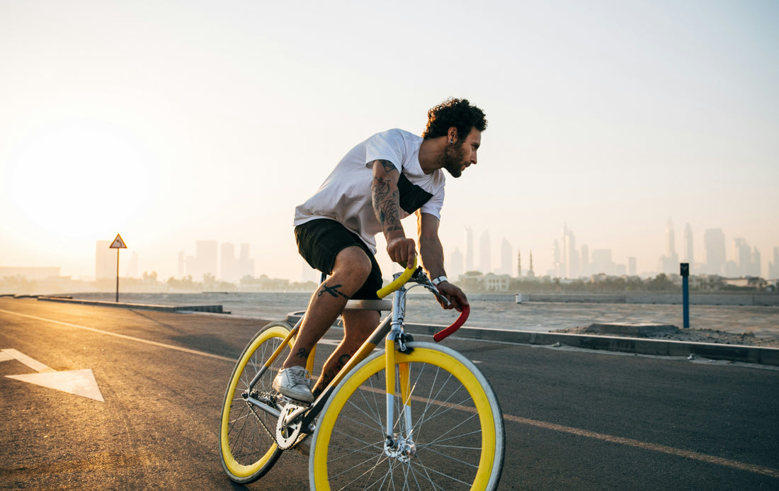man riding a bicycle