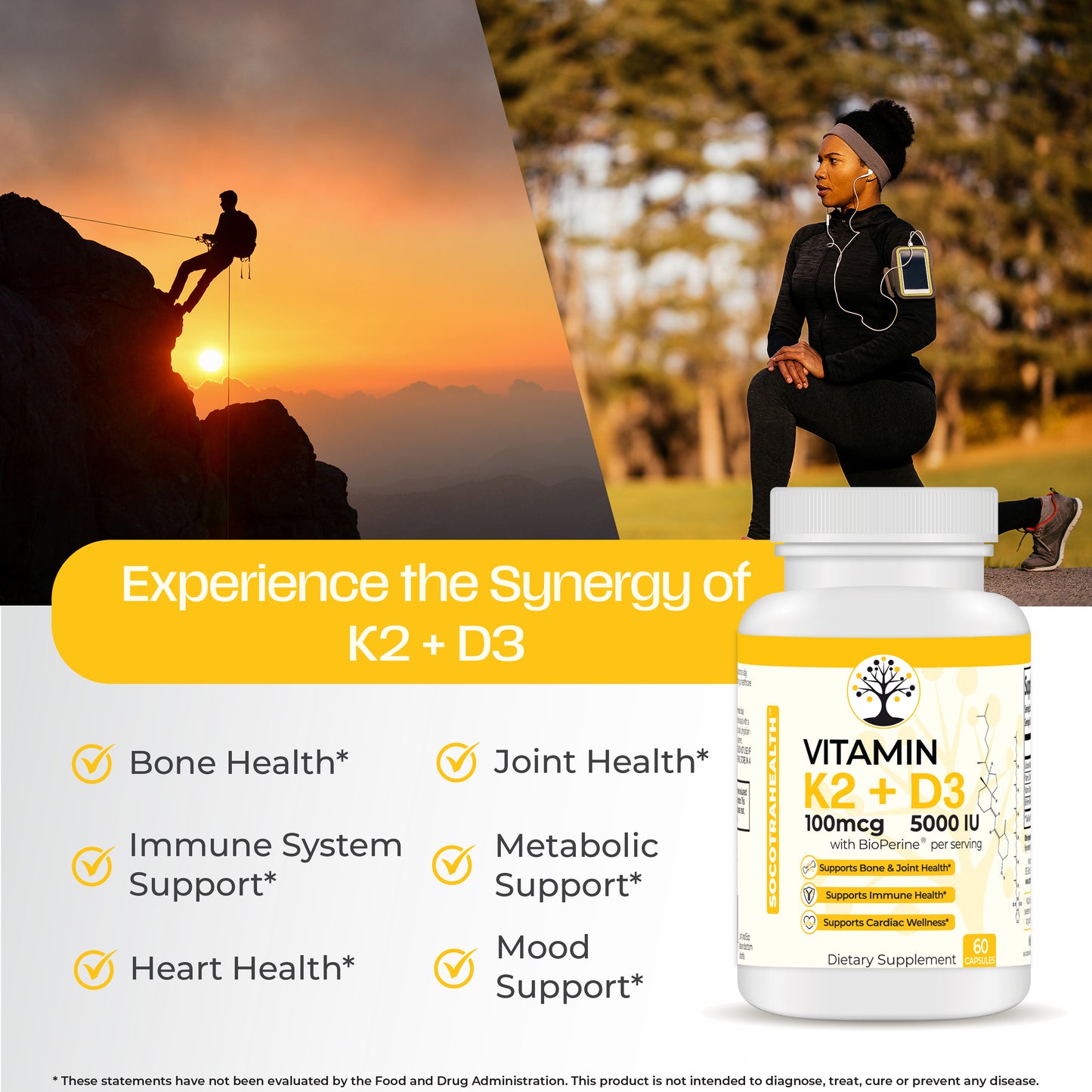 Vitamin K2 + D3 100mcg/5000 IU