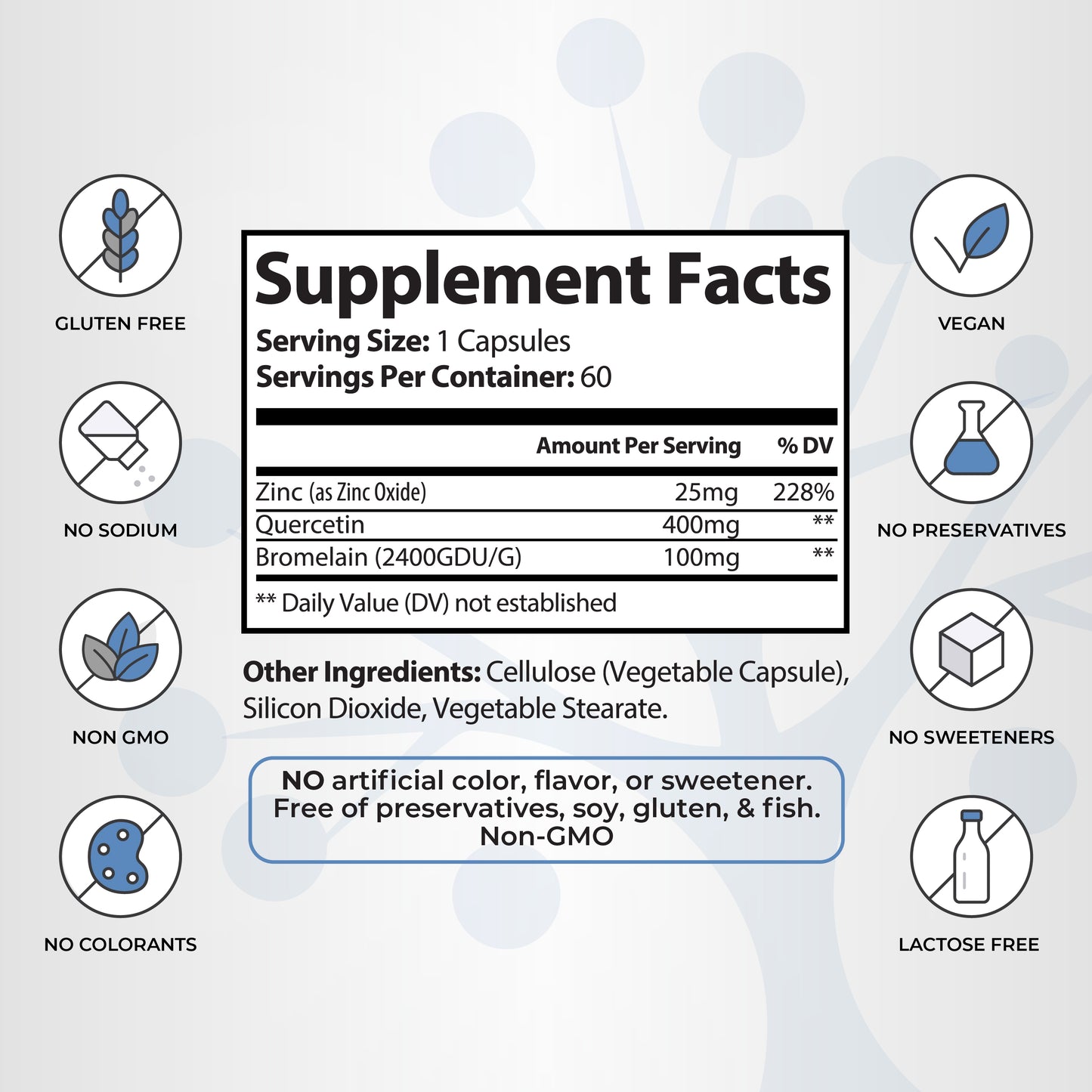 Quercetin Premium with Zinc and Bromelain